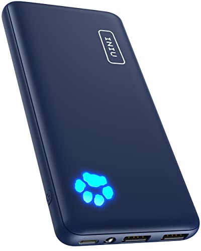 INIU Portable Charger, Slimmest 10000mAh 5V/3A Power Bank, USB C in&out High-Speed Charging Battery Pack, External Phone Powerbank Compatible with iPhone 16 15 14 13 12 Samsung S22 S21 Google iPad etc