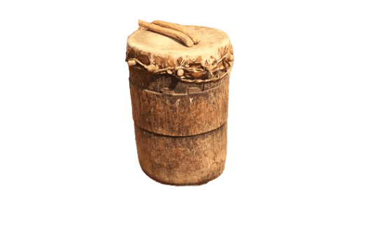 small handmade hide drum