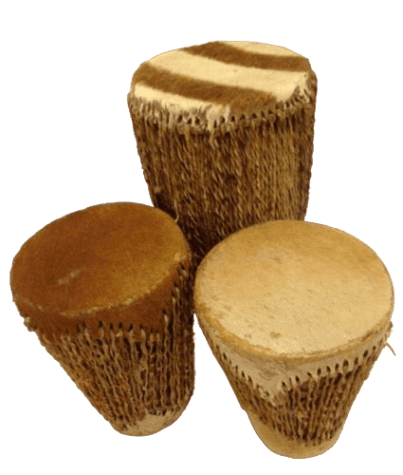 small handmade hide drum