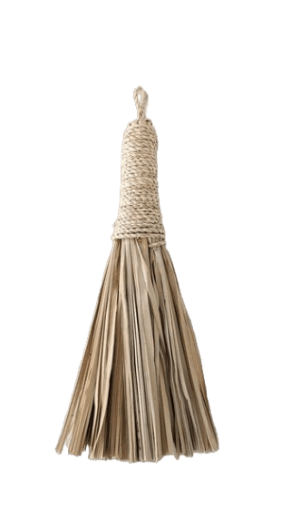small Styled palm tree leaves broom